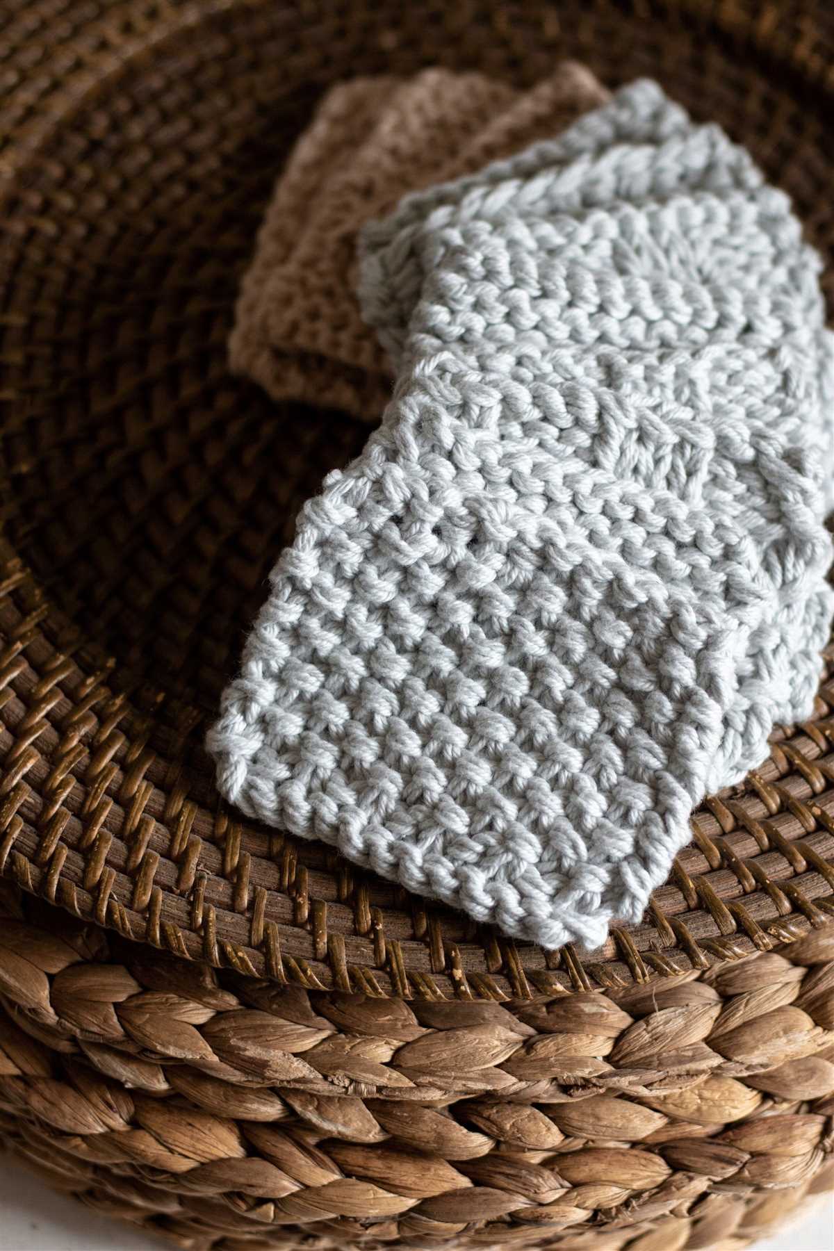 Knitted dish scrubbie pattern
