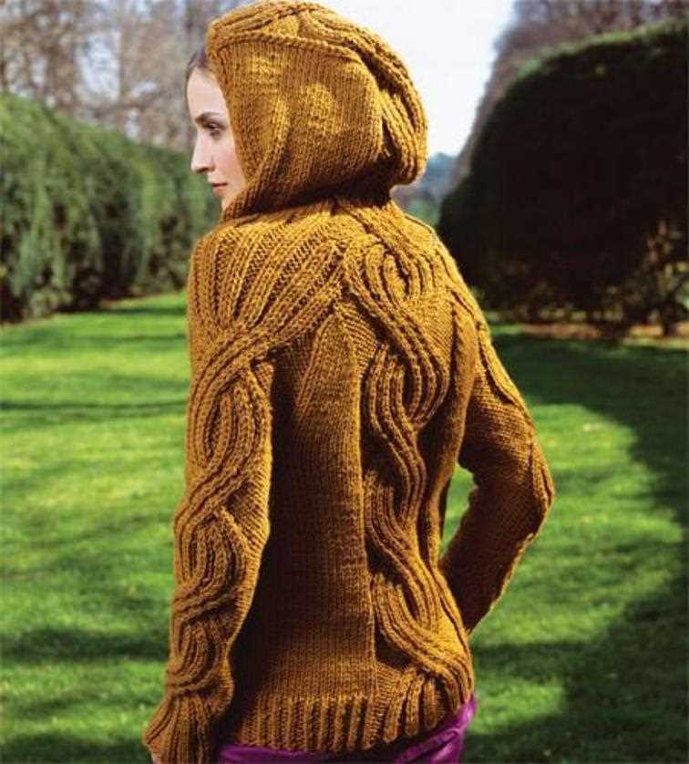 Knitted hooded sweater pattern free