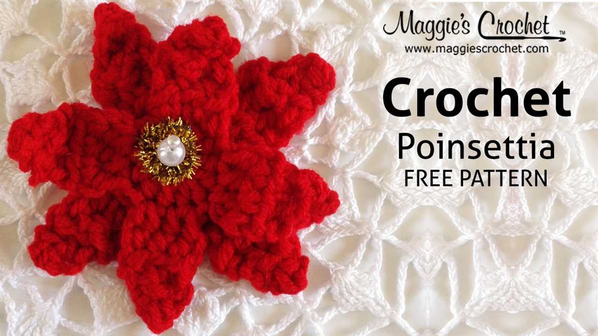 Knitted poinsettia pattern free