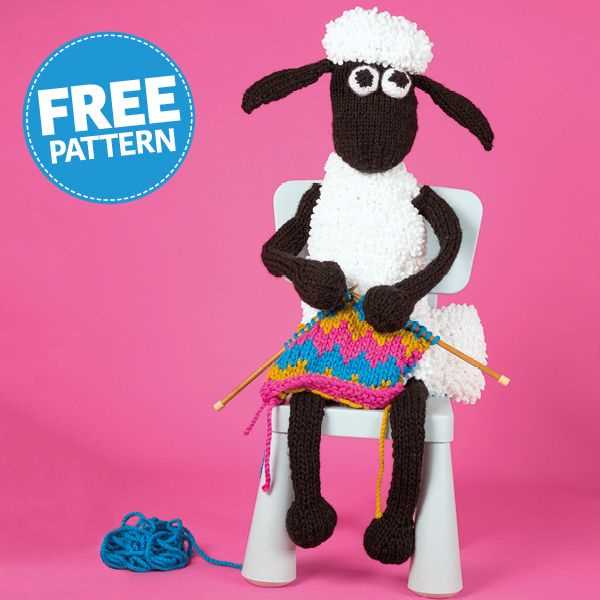 Knitted sheep pattern