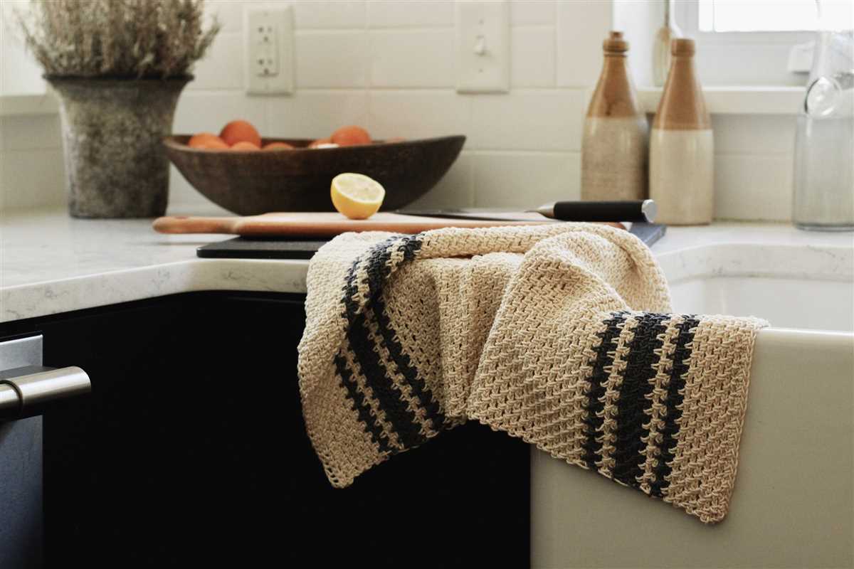 Knitted tea towel topper pattern