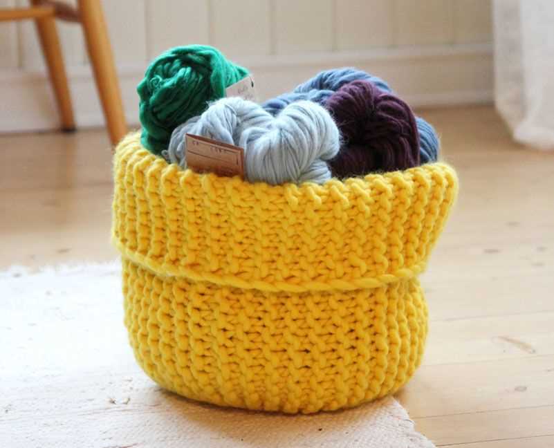 Knitted basket patterns
