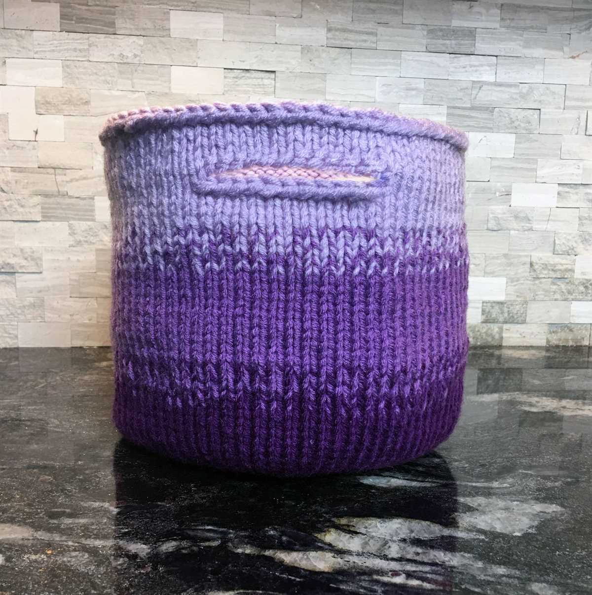 Knitted basket patterns