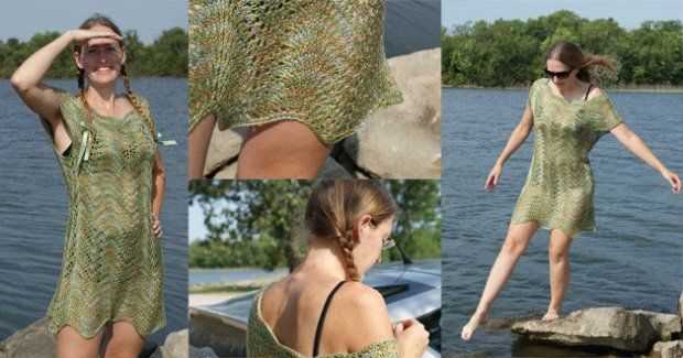 Knitted bathing suit cover up pattern