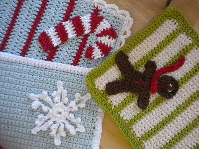 Knitted christmas tree dishcloth patterns free