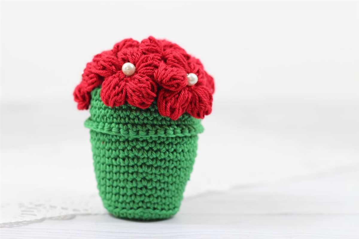 Knitted flower pot cover pattern