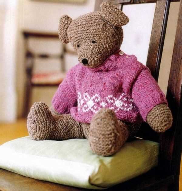 Knitted sweaters for teddy bears free patterns