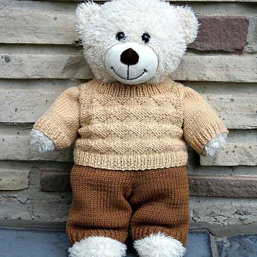 Knitted sweaters for teddy bears free patterns
