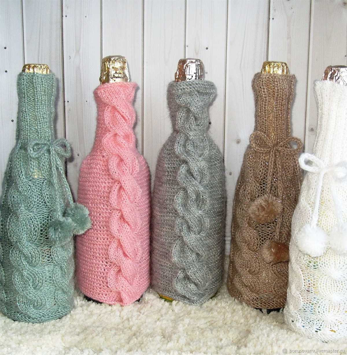 Knitted wine bottle cover pattern free