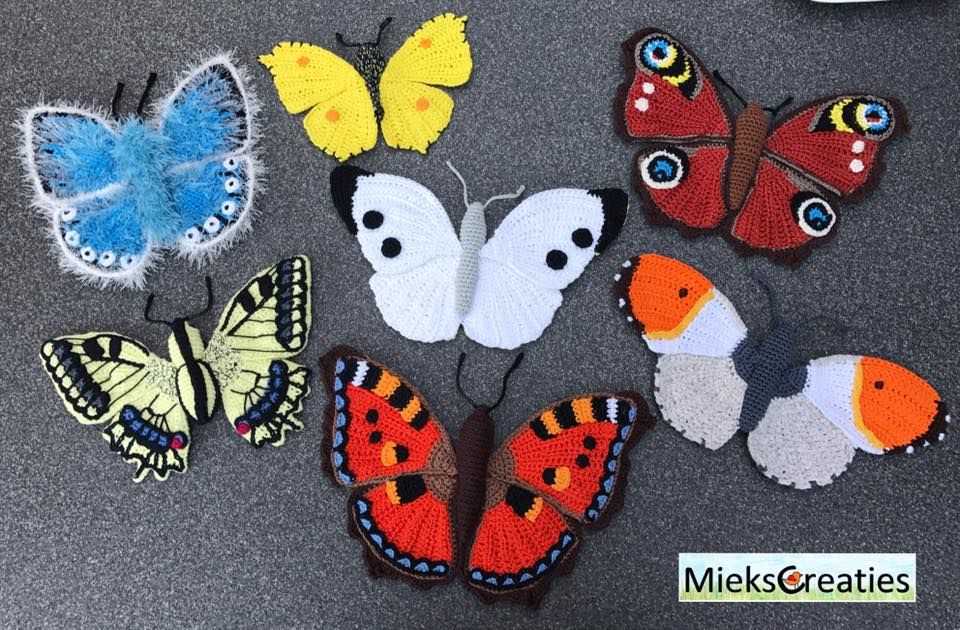 Knitting pattern for a butterfly