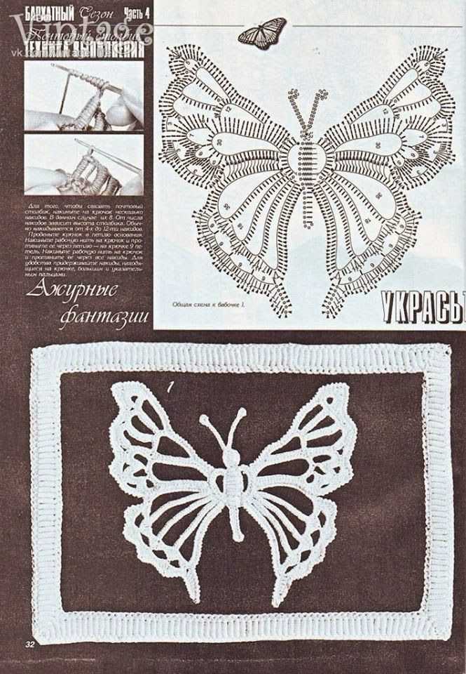Knitting pattern for a butterfly