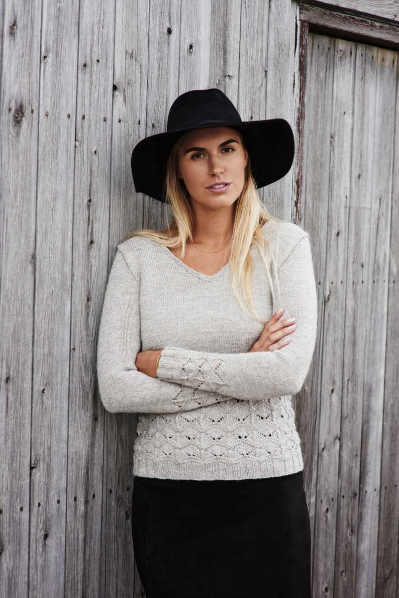 Knitting pattern v neck sweater