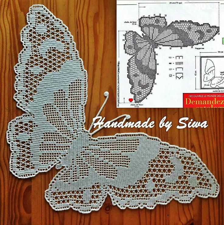 Knitting pattern for a butterfly