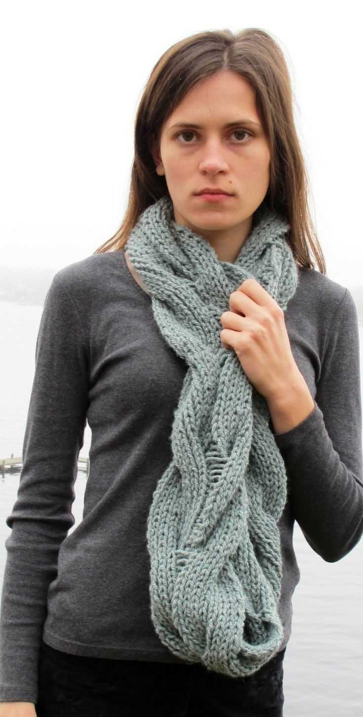 Knitting pattern for infinity scarf with bulky yarn