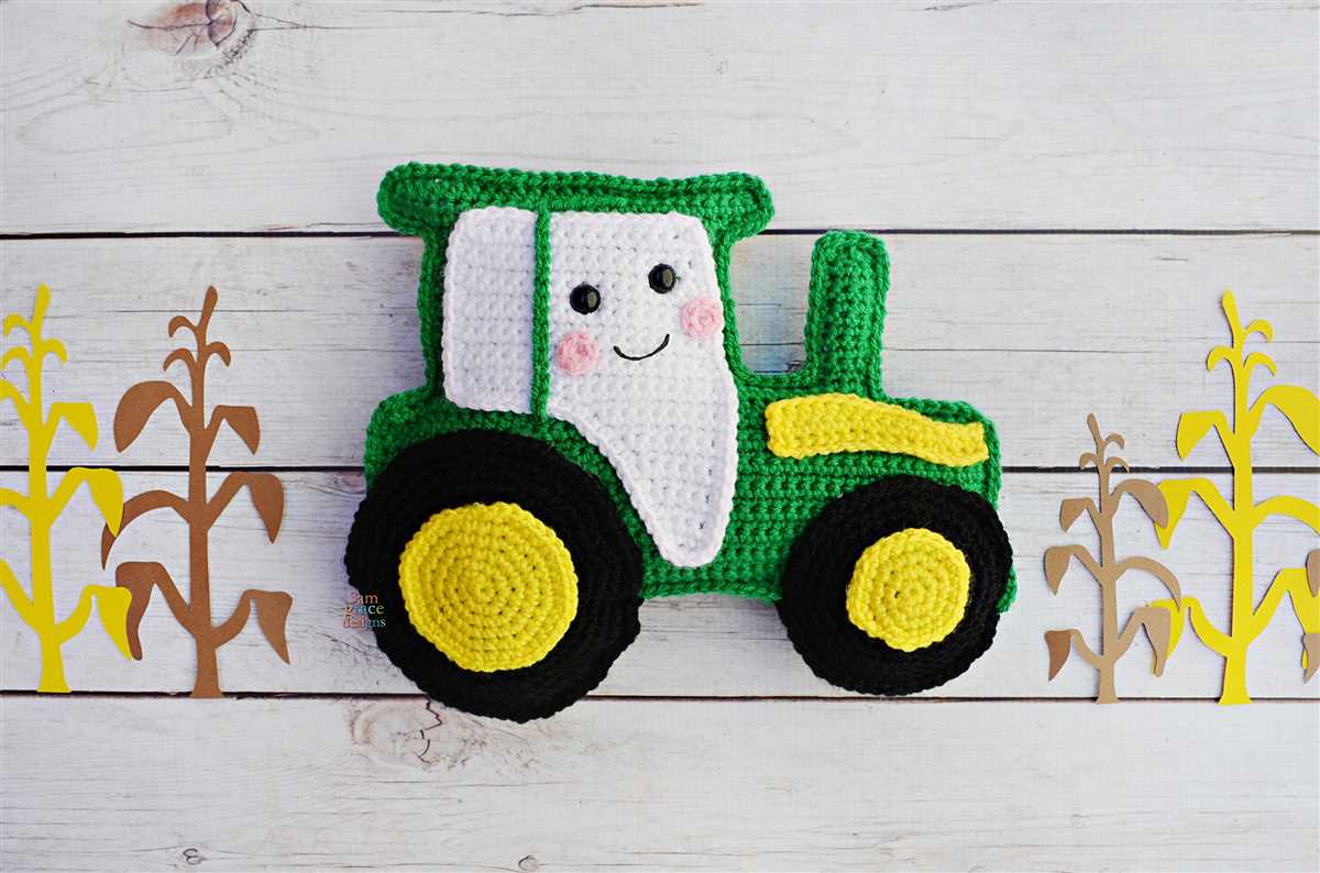 Knitting pattern tractor motif