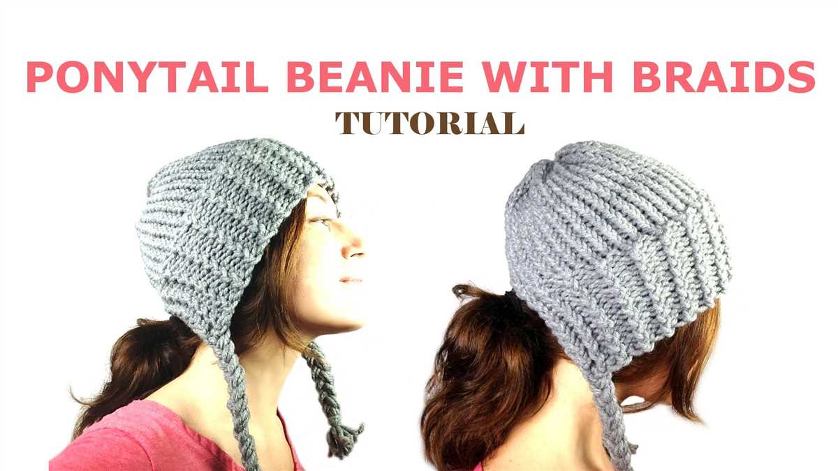 Ponytail beanie knitting pattern