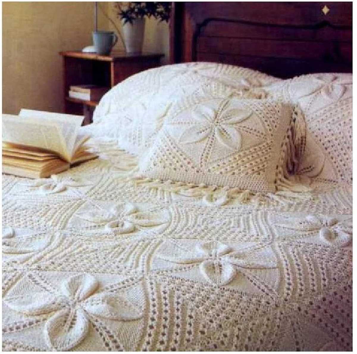 Leaf blanket knitting pattern free