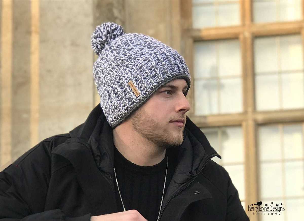 Free knitting pattern for men's beanie hat