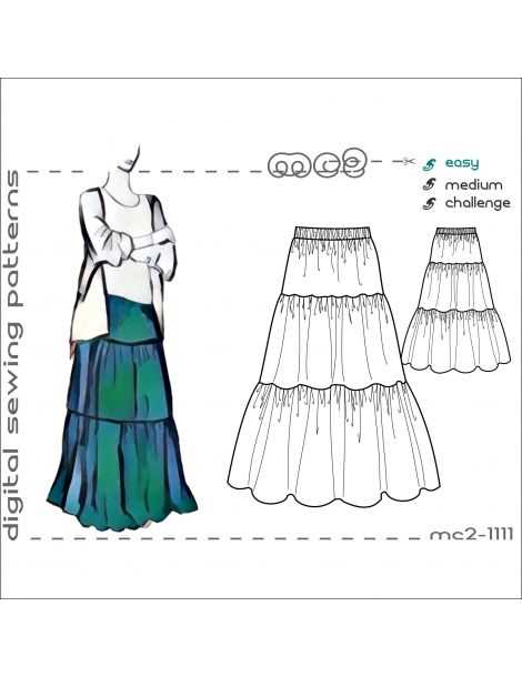 Long knit skirt pattern