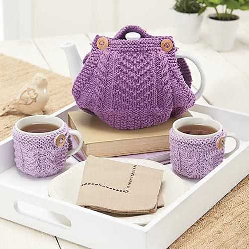 Loom knit tea cozy pattern