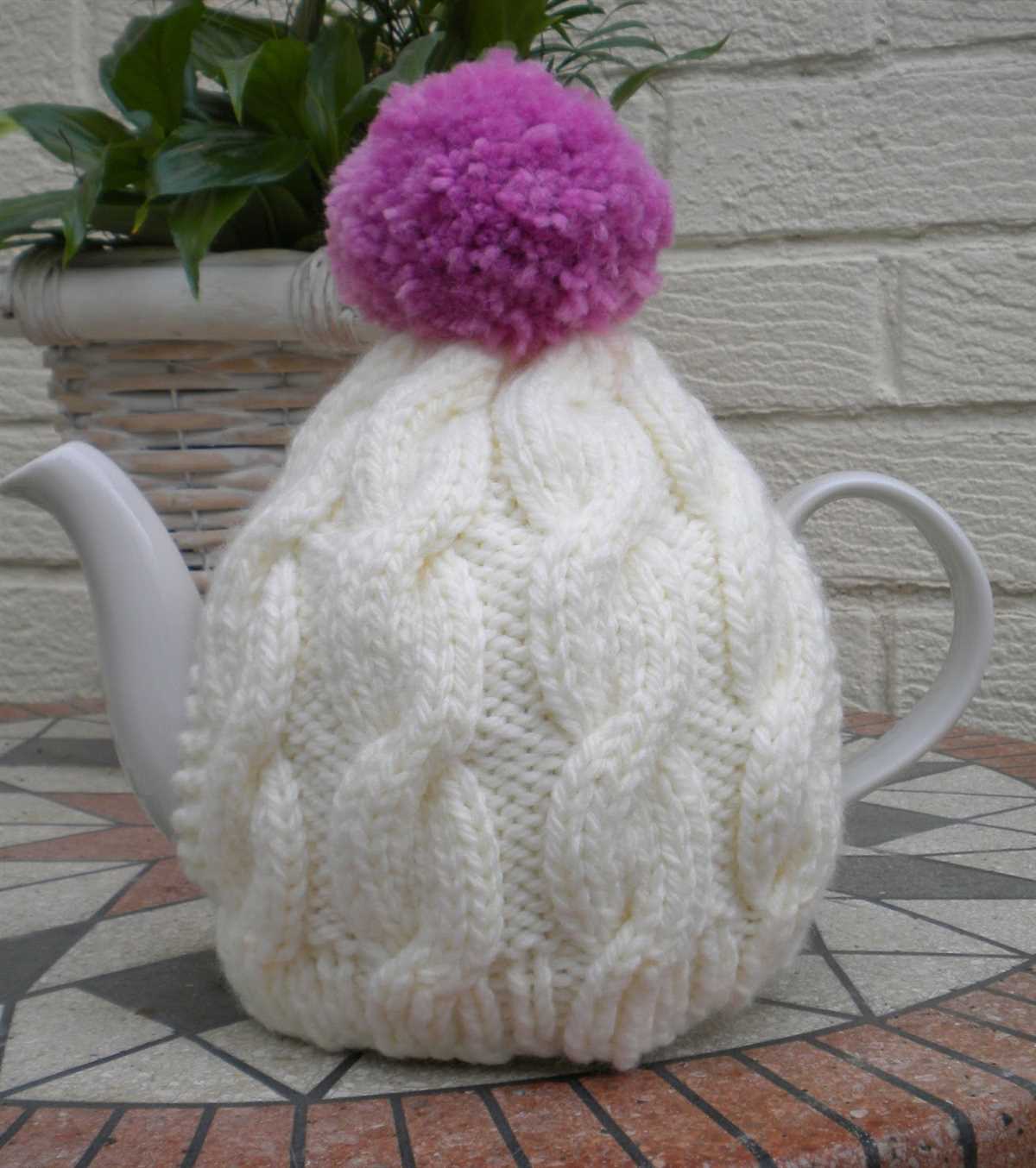 Loom knit tea cozy pattern