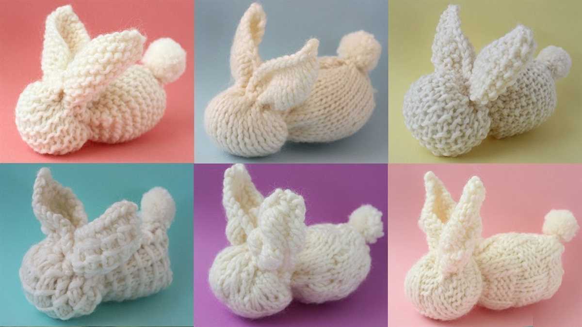 Knit square bunny pattern