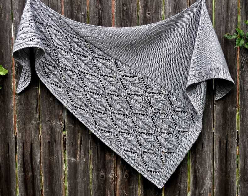 Machine knit shawl pattern