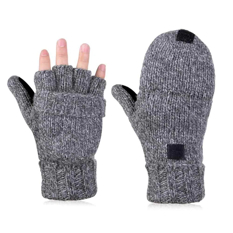 Men's half finger gloves knitting pattern