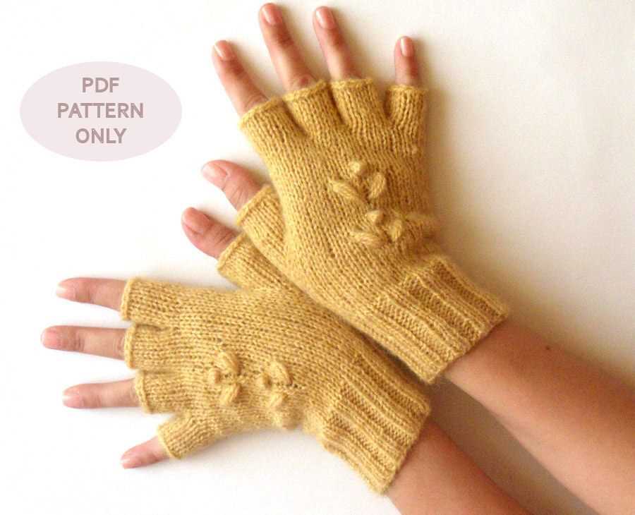 Men's half finger gloves knitting pattern