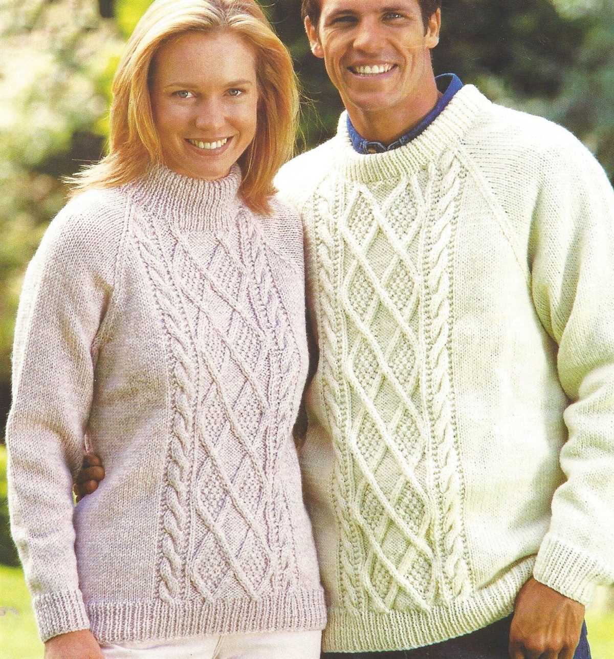 Mens aran cable knit sweater pattern