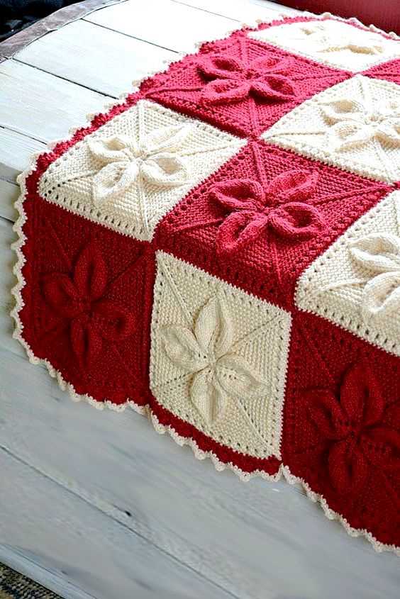 Leaf blanket knitting pattern free