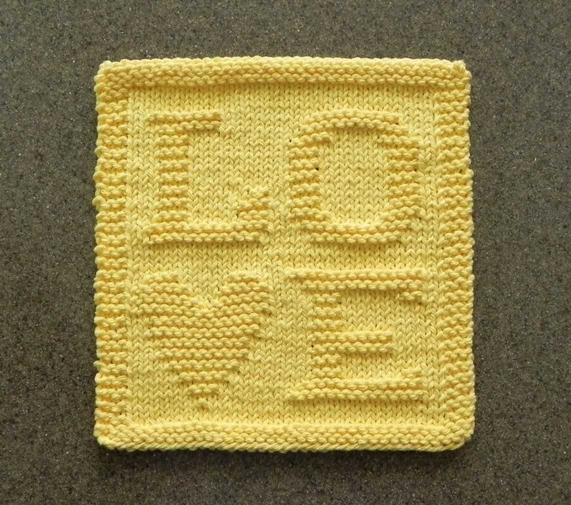 Mini almost lost washcloth knitting pattern