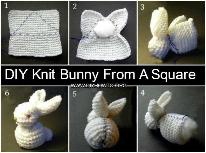 Knit square bunny pattern