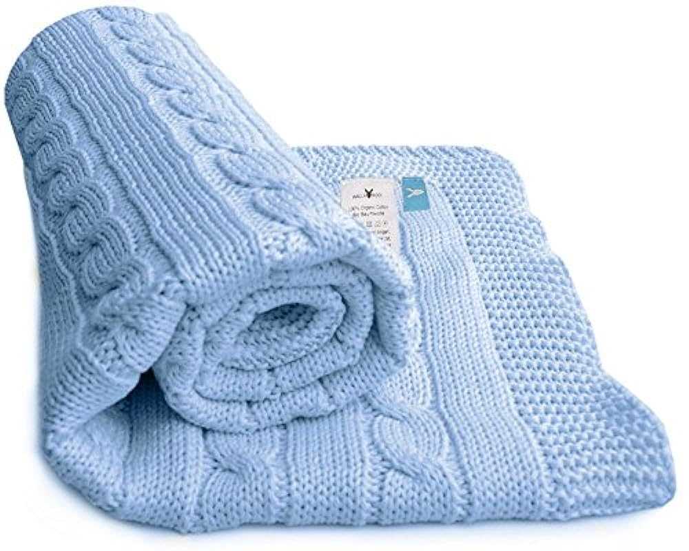 Knitted cotton blanket pattern