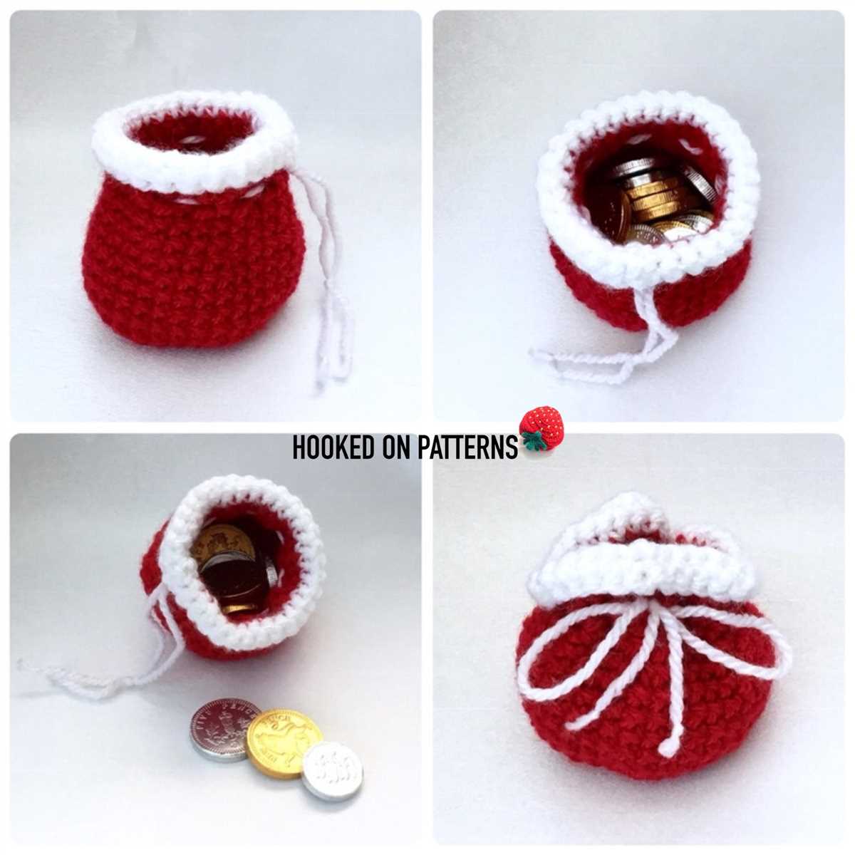 Mini santa sack knitting pattern