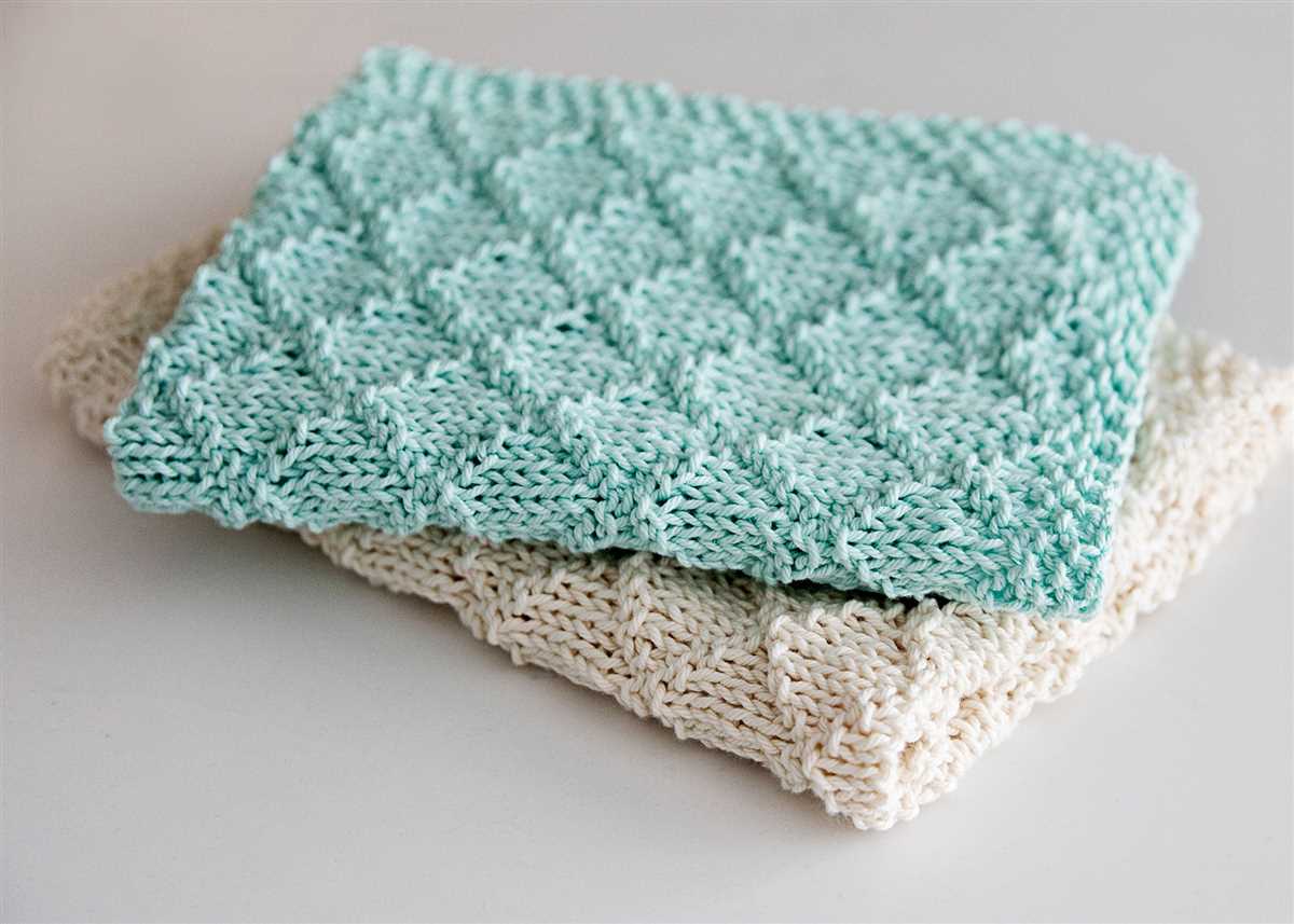 Waffle knit dishcloth pattern