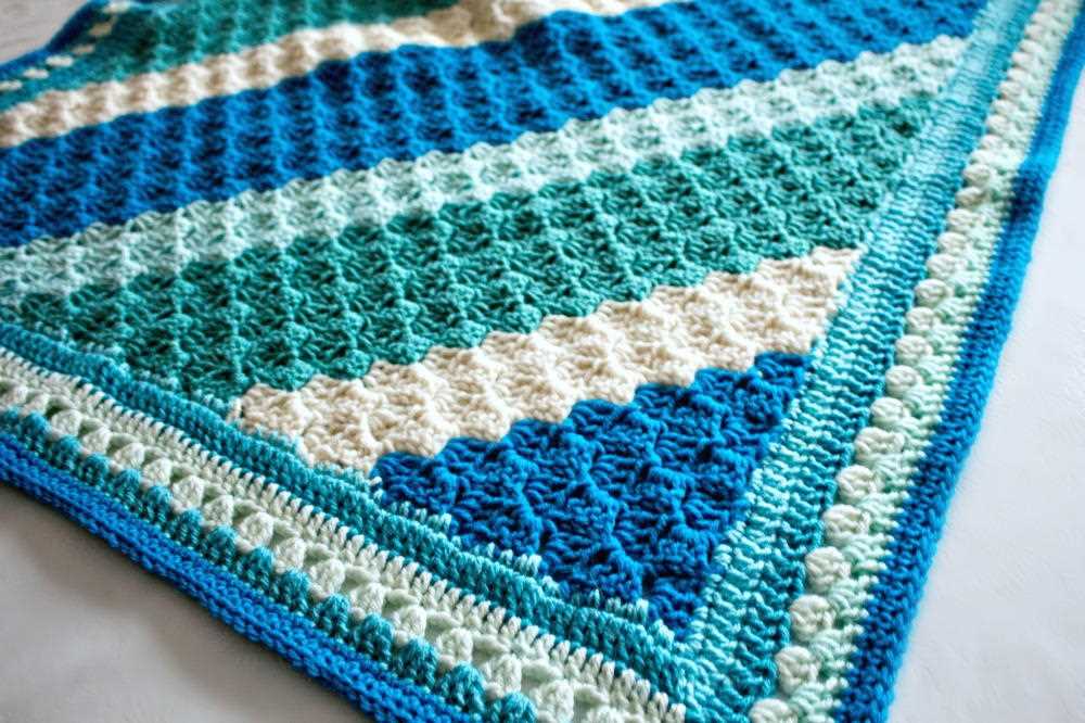 Corner to corner knit baby blanket pattern