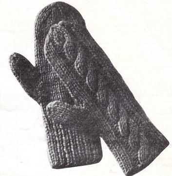 Knitting pattern for childrens gloves on two needles