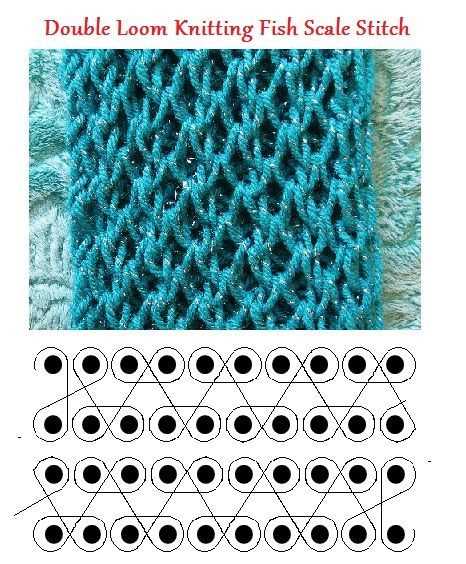 Fish scale knitting pattern
