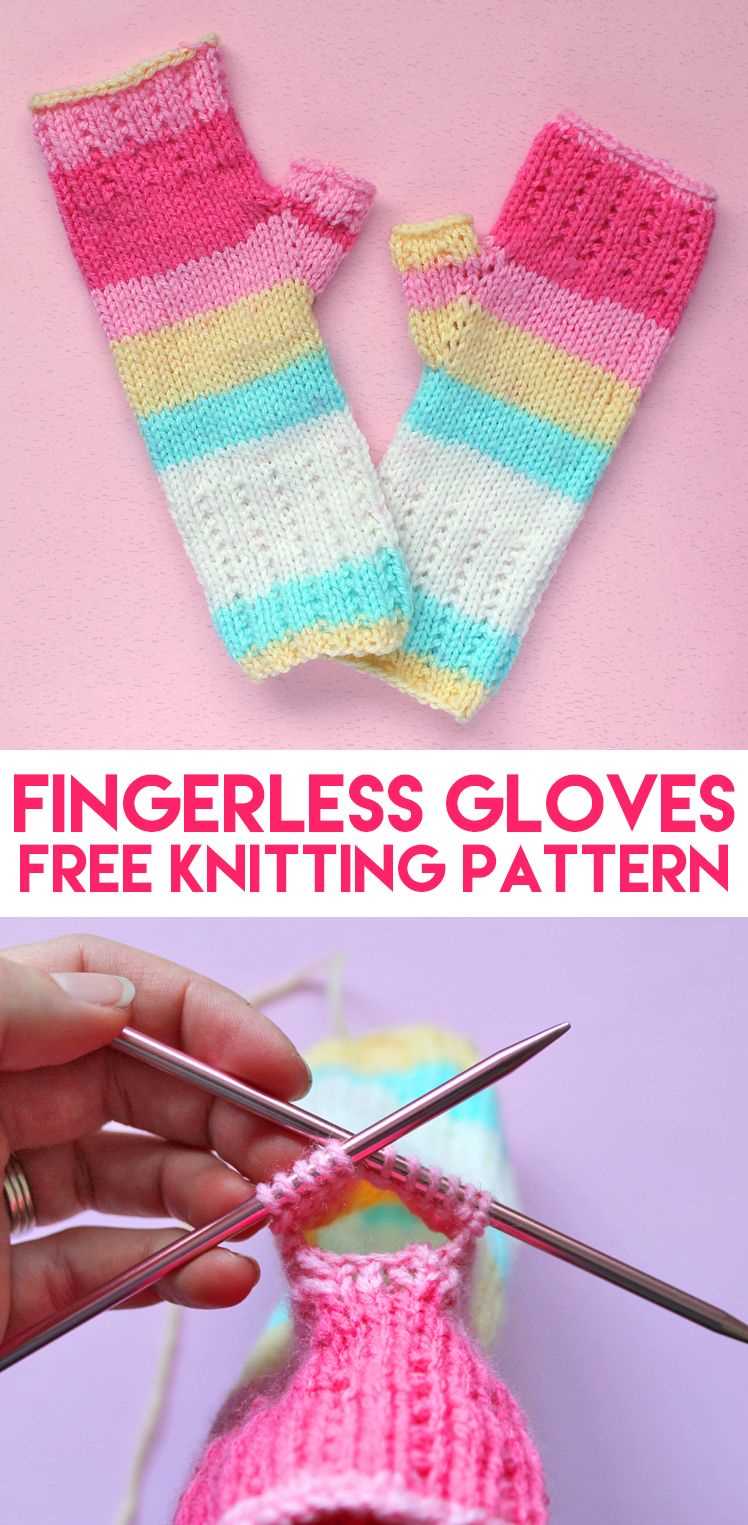 Free knit fingerless gloves pattern