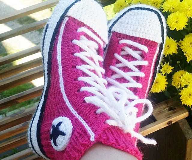 Converse slippers knitting pattern