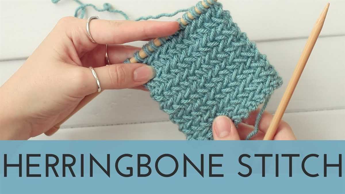 Herringbone knit stitch blanket pattern