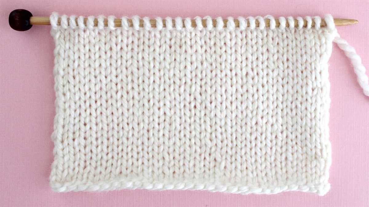 Stockinette knitting pattern