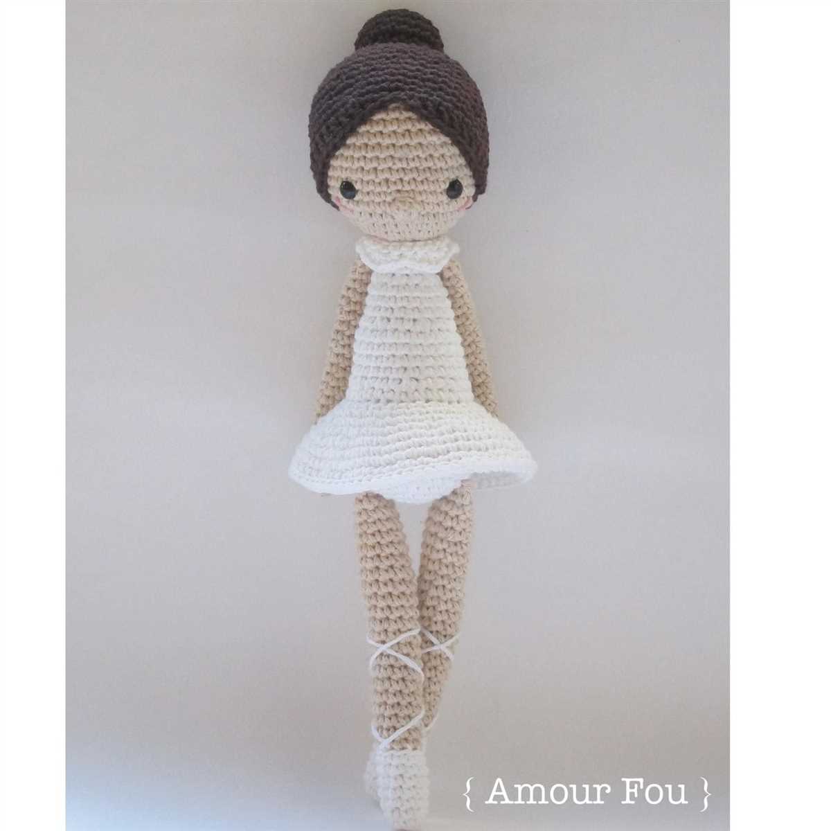 Knitted ballerina doll pattern