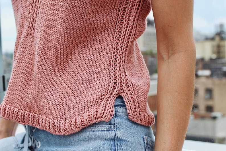 Simple tank top knitting pattern