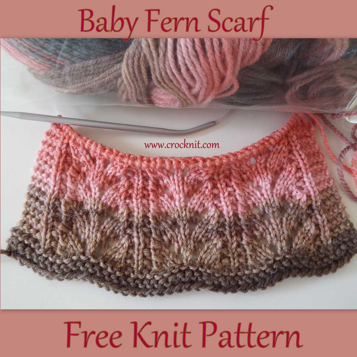 Easy knitted lace scarf pattern