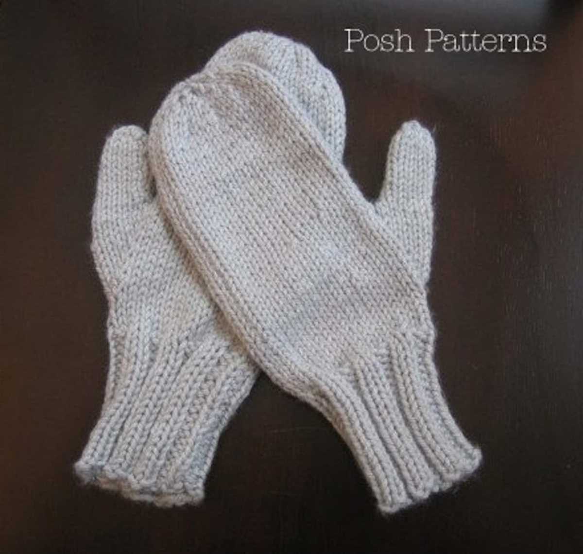 Mitten knitting pattern circular needles