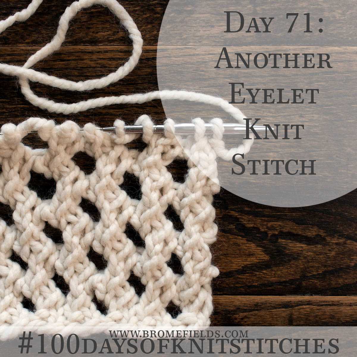 Eyelet knitting pattern