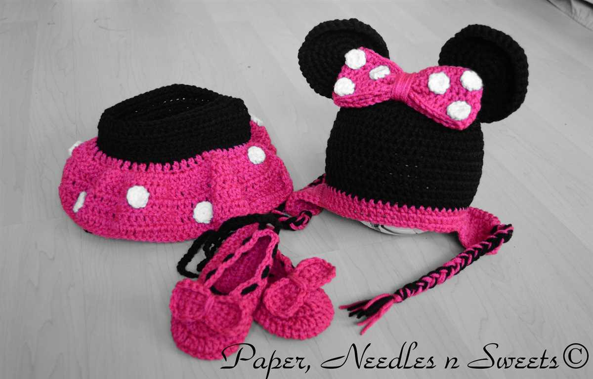 Minnie mouse hat knitting pattern free
