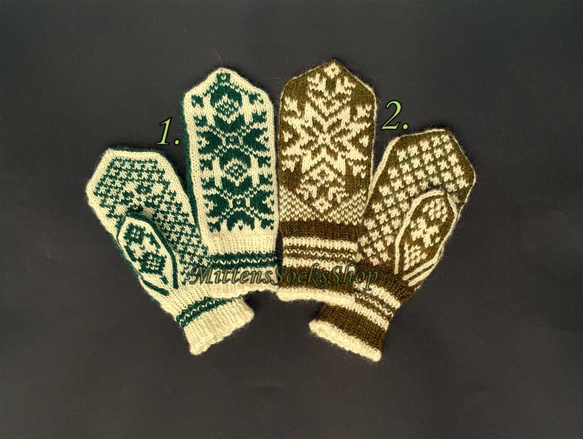 Nordic mittens knitting pattern